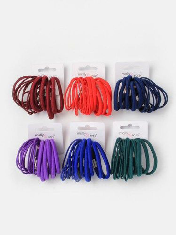 Picture of 822-SET OF 18 MIXED THICKNESS PURPLE HAIR BANDS